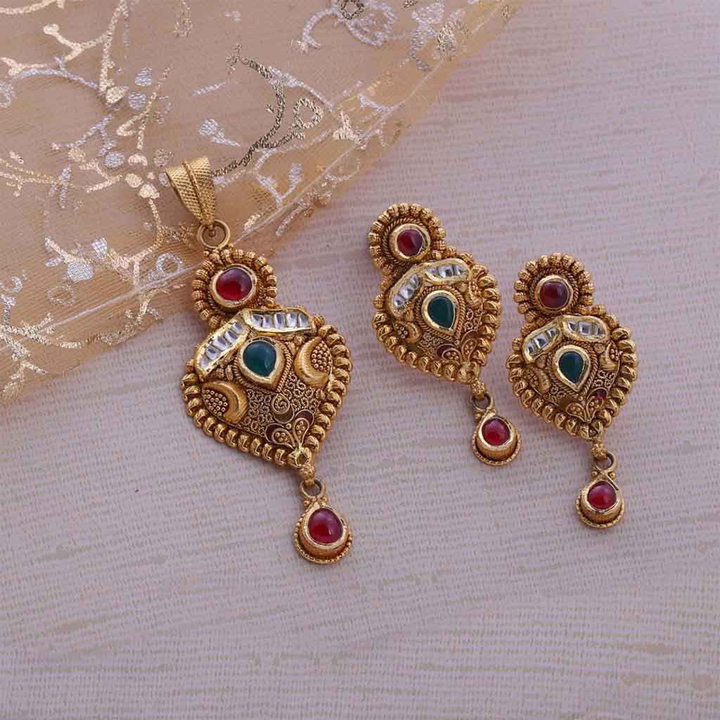 22k Jadtar Pendant Set JG-1812-1367