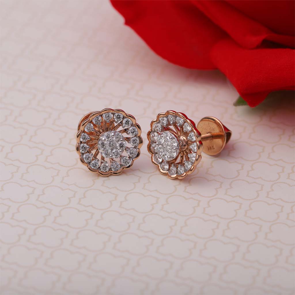 Small Diamond Studs, 1 Ct Round Created Pink Diamond Earrings, Real So -  Brilliant Lab Creations