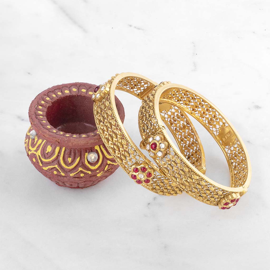 22k Jadtar Bangles JG-1907-3743