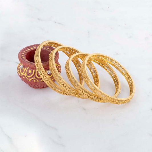 22k Plain Gold Bangles JG-1907-3744