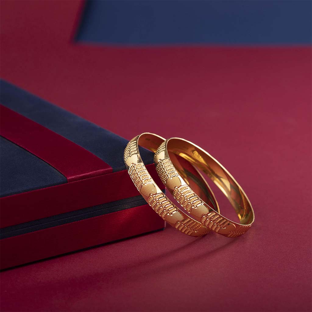 22k Plain Gold Bangles JG-1911-00668