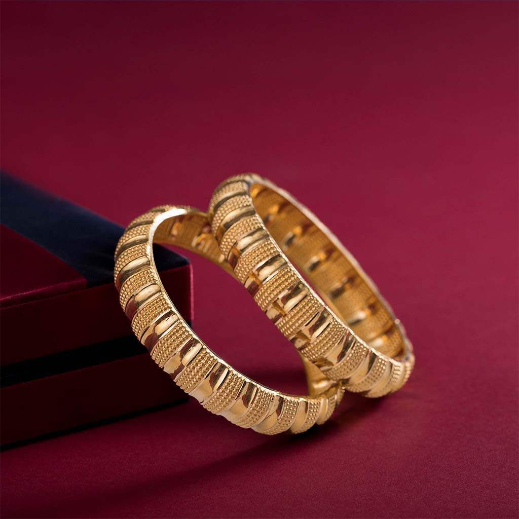 22k Plain Gold Bangles JG-1911-00669