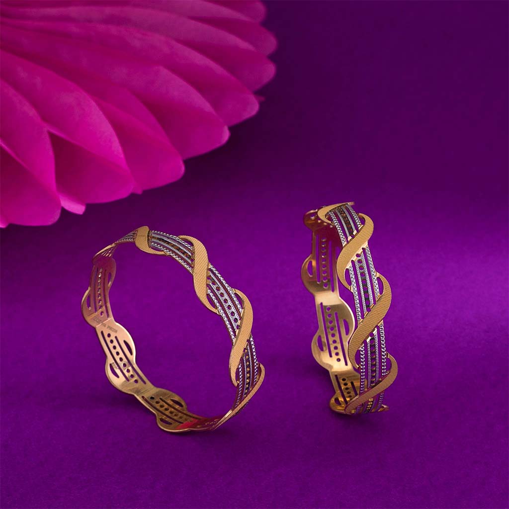 22k Plain Gold Bangles JG-1912-01093