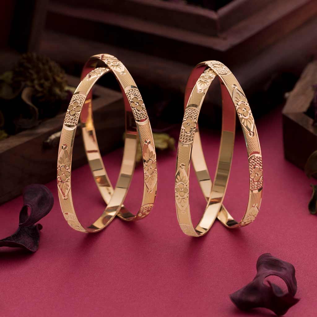 22k Plain Gold Bangles JG-2002-01031