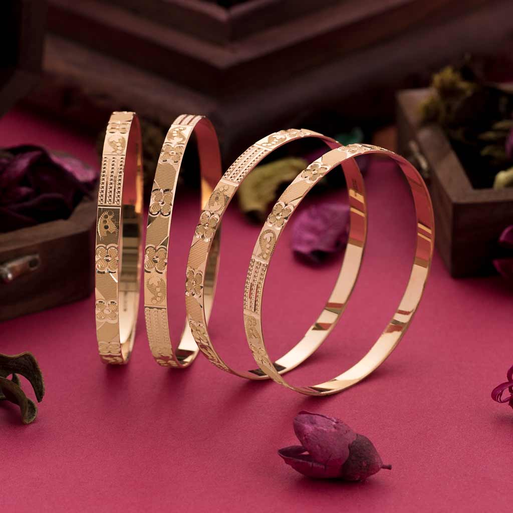 22k Plain Gold Bangles JG-2002-01032