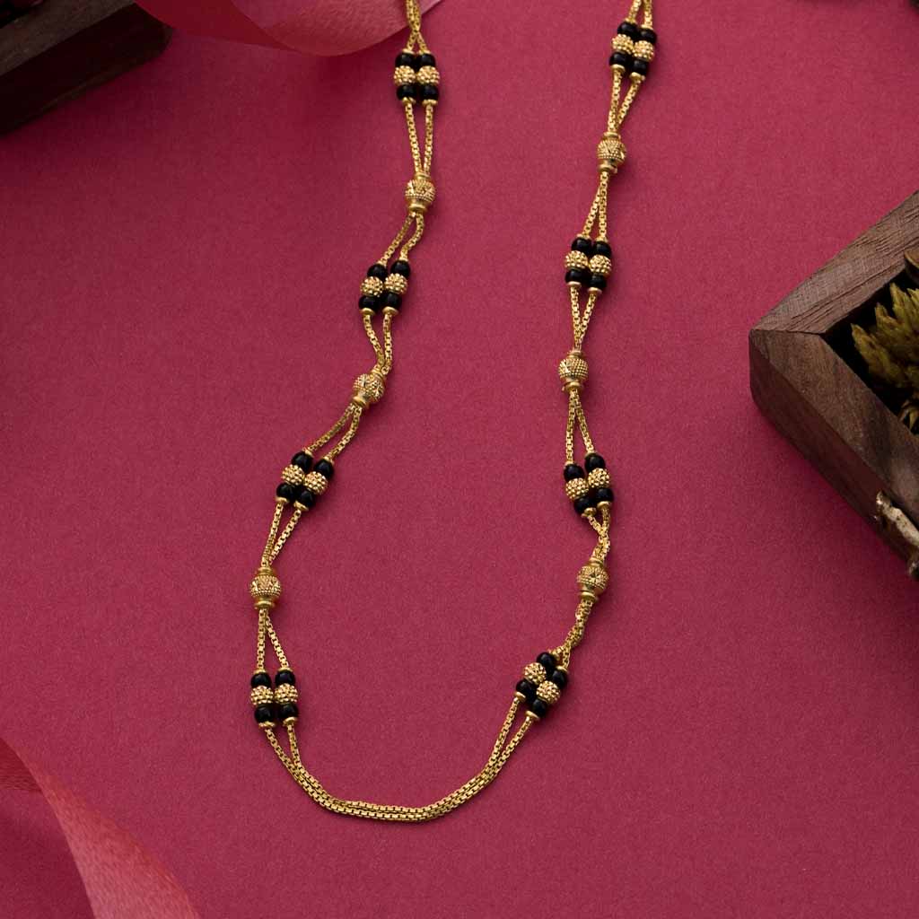 22k Plain Gold Mangalsutra JG-2002-01034