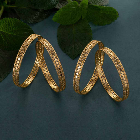 22k Plain Gold Bangles JG-2002-01111