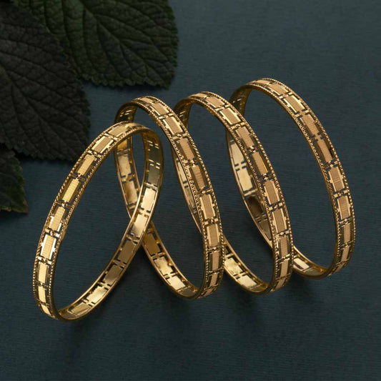 22k Plain Gold Bangles JG-2002-01113