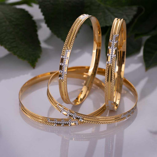 22k Plain Gold Bangles JG-2002-01114