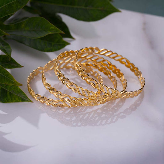 22k Plain Gold Bangles JG-2002-01115