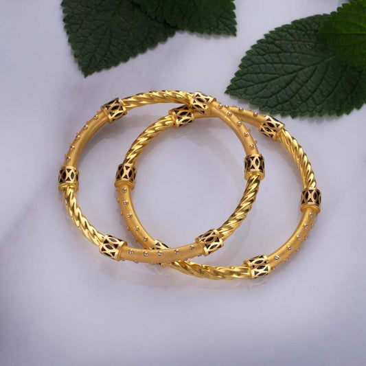 22k Plain Gold Bangles JG-2002-01117