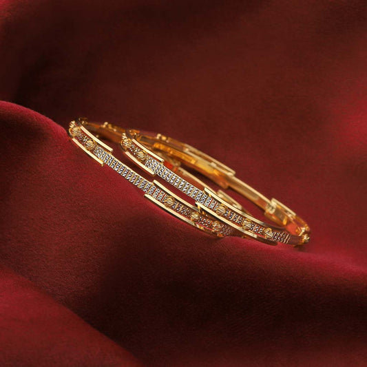 22k Plain Gold Bangles JG-2002-01586