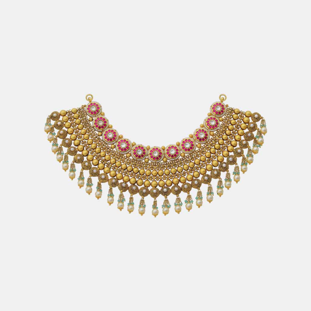 22k Jadtar Necklace JGS-2306-08891