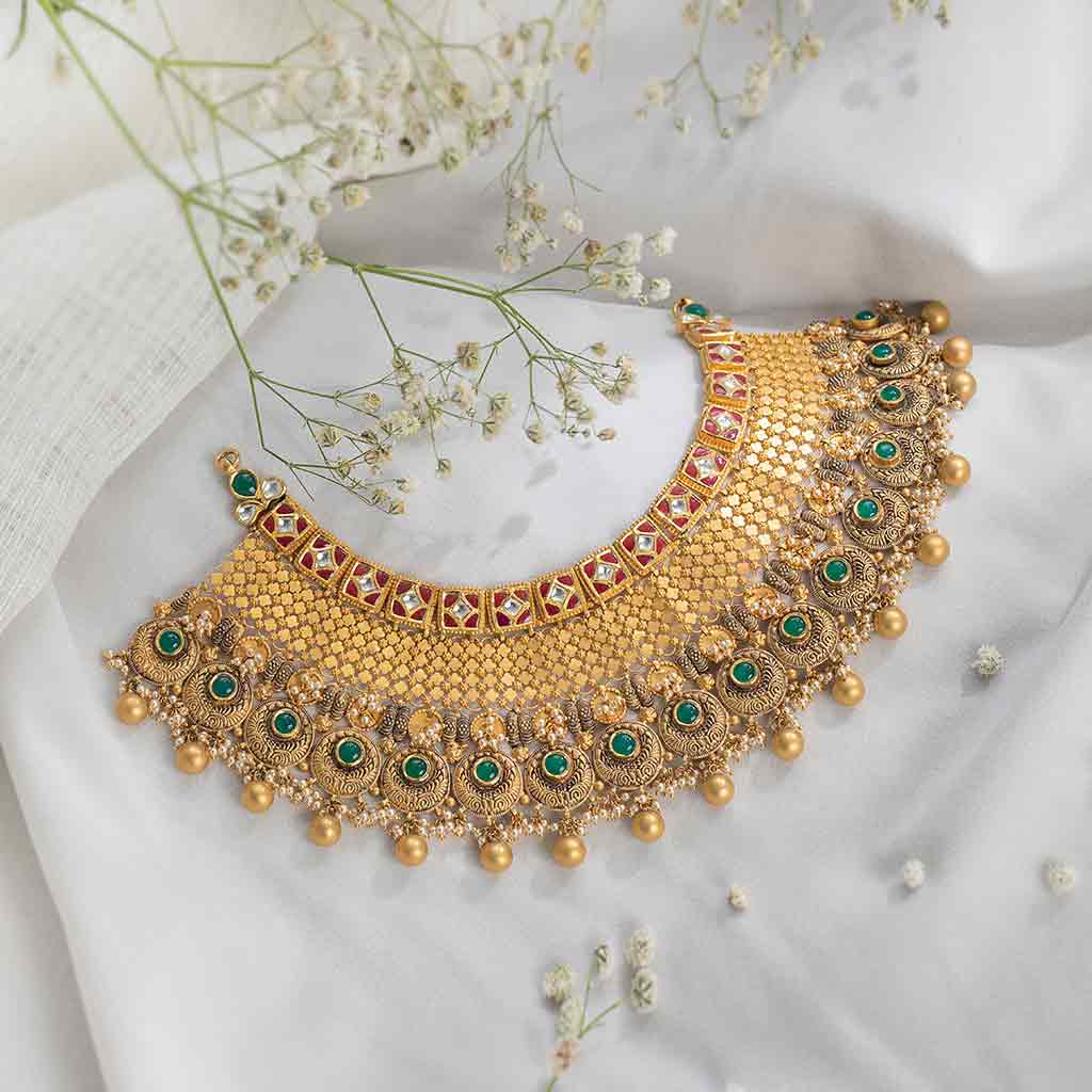 22k Jadtar Necklace JGS-2306-08906