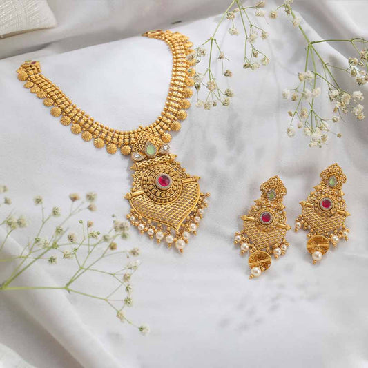 22k Jadtar Necklace Set JGS-2306-08913