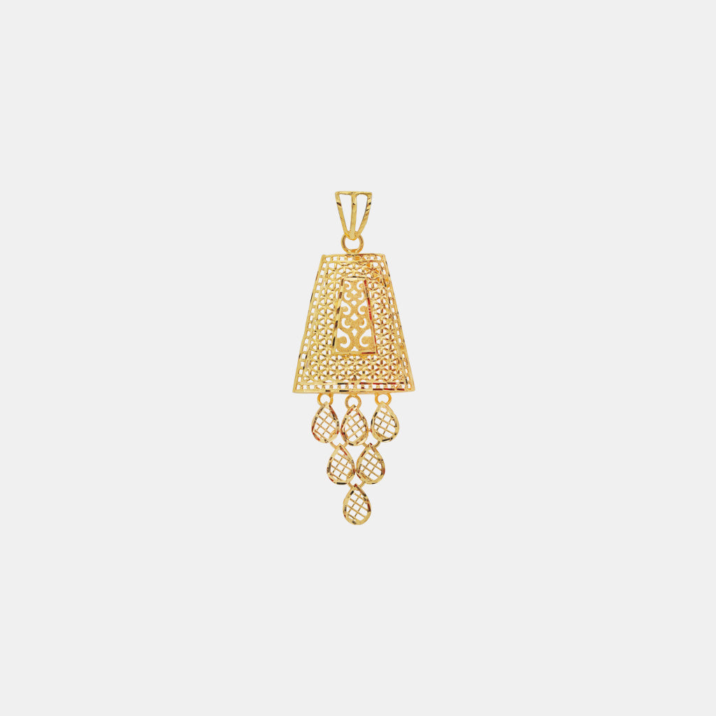 22k Plain Gold Pendant Set JGS-2307-08966