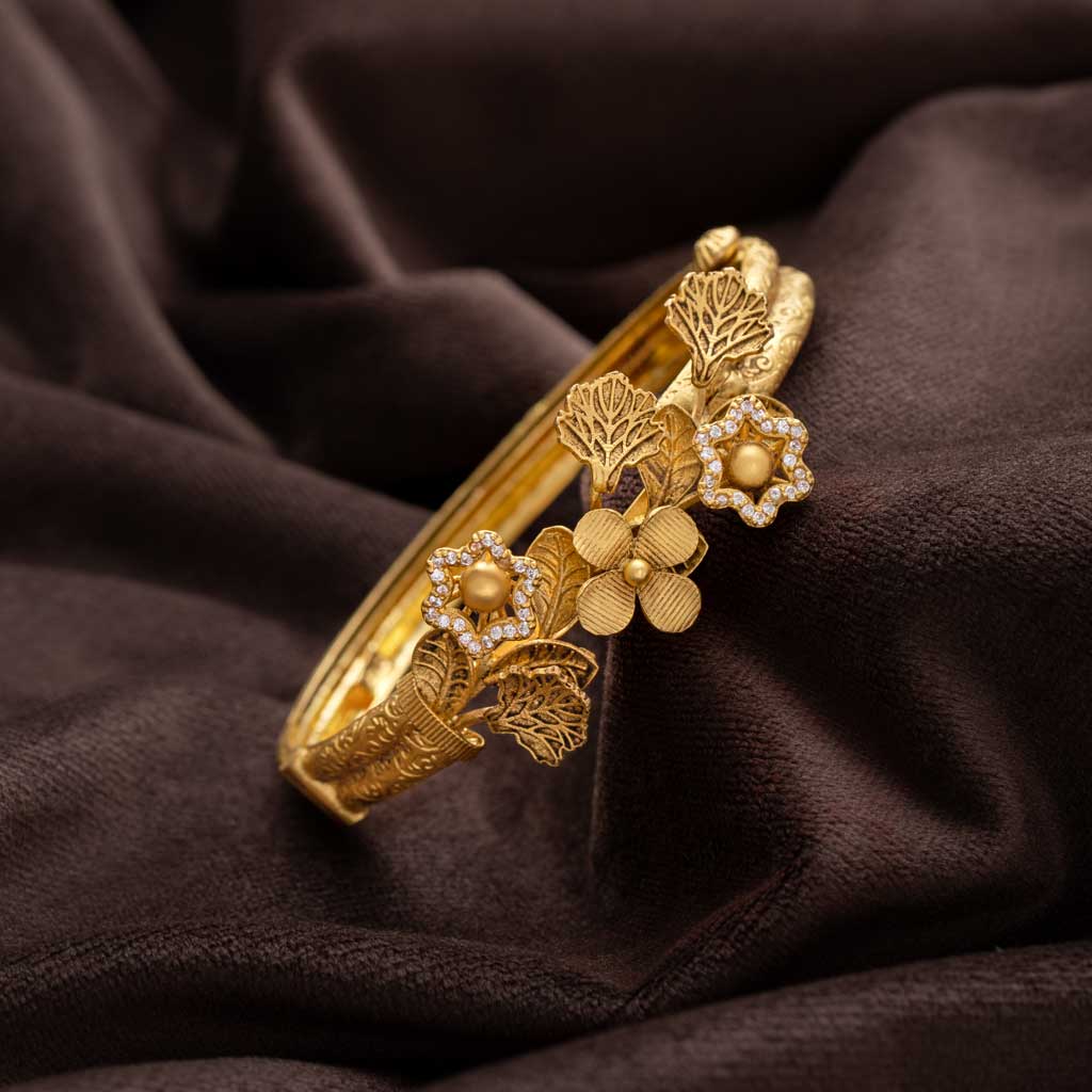 Classic Antique Gold Bracelets for Women - Dhanalakshmi Jewellers