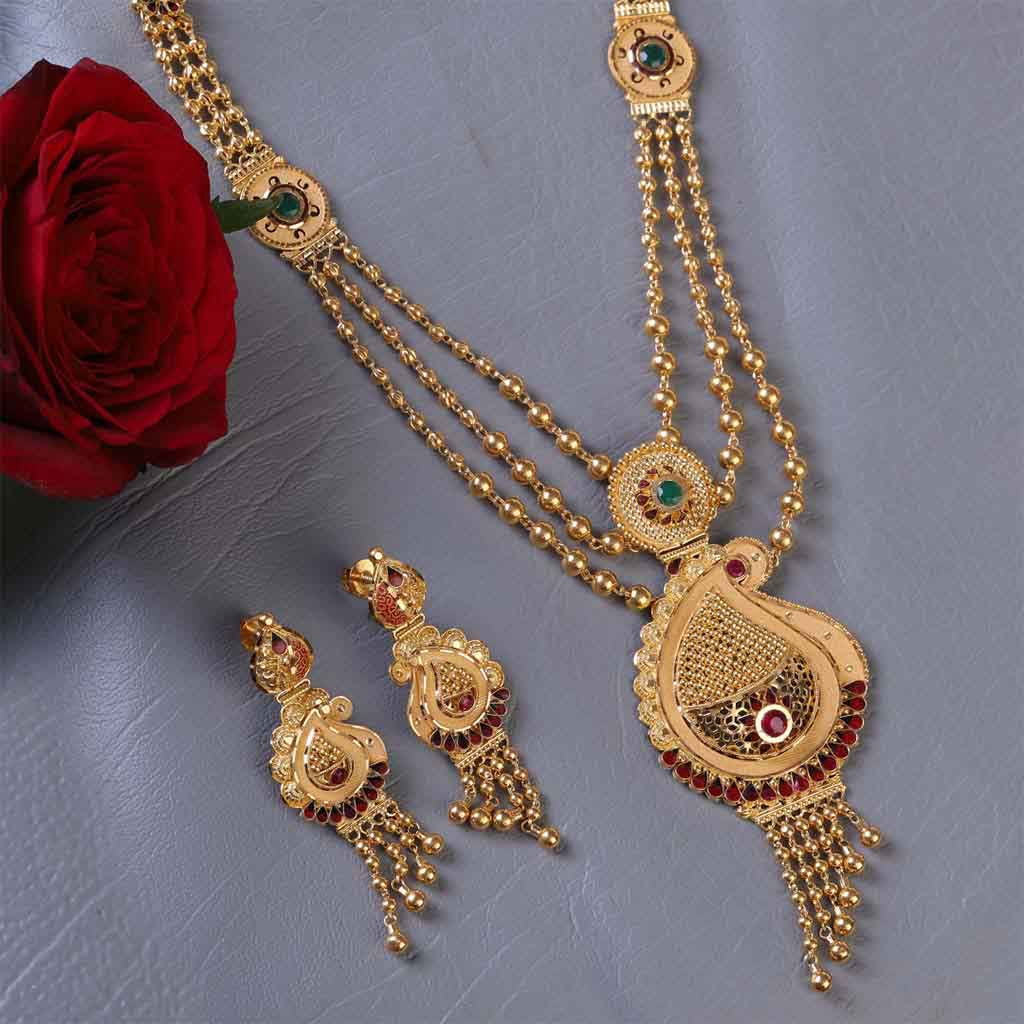 22K Gold & Pearl Sitahar | PC Chandra Jewellers
