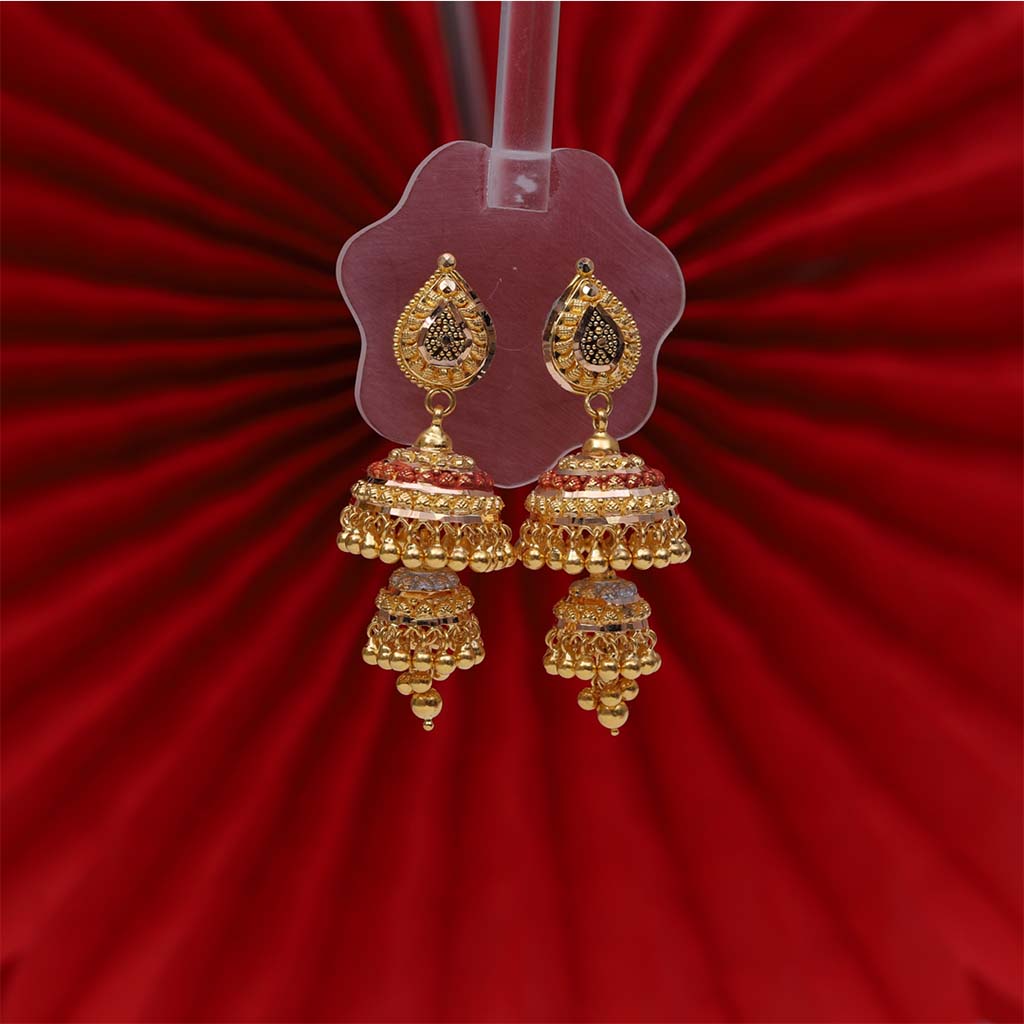 Daily wear gold earrings collection||Light weight 🏵️gold plain🏵️earrings  designs | Gold temple jewellery, Earrings collection, Designer earrings