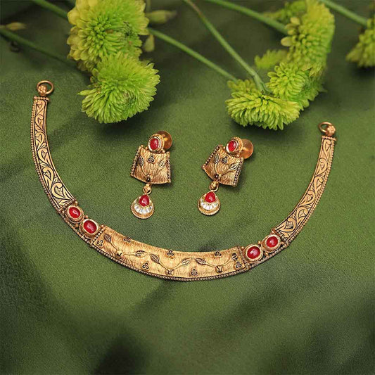 22k Jadtar Necklace Set JG-1902-2245