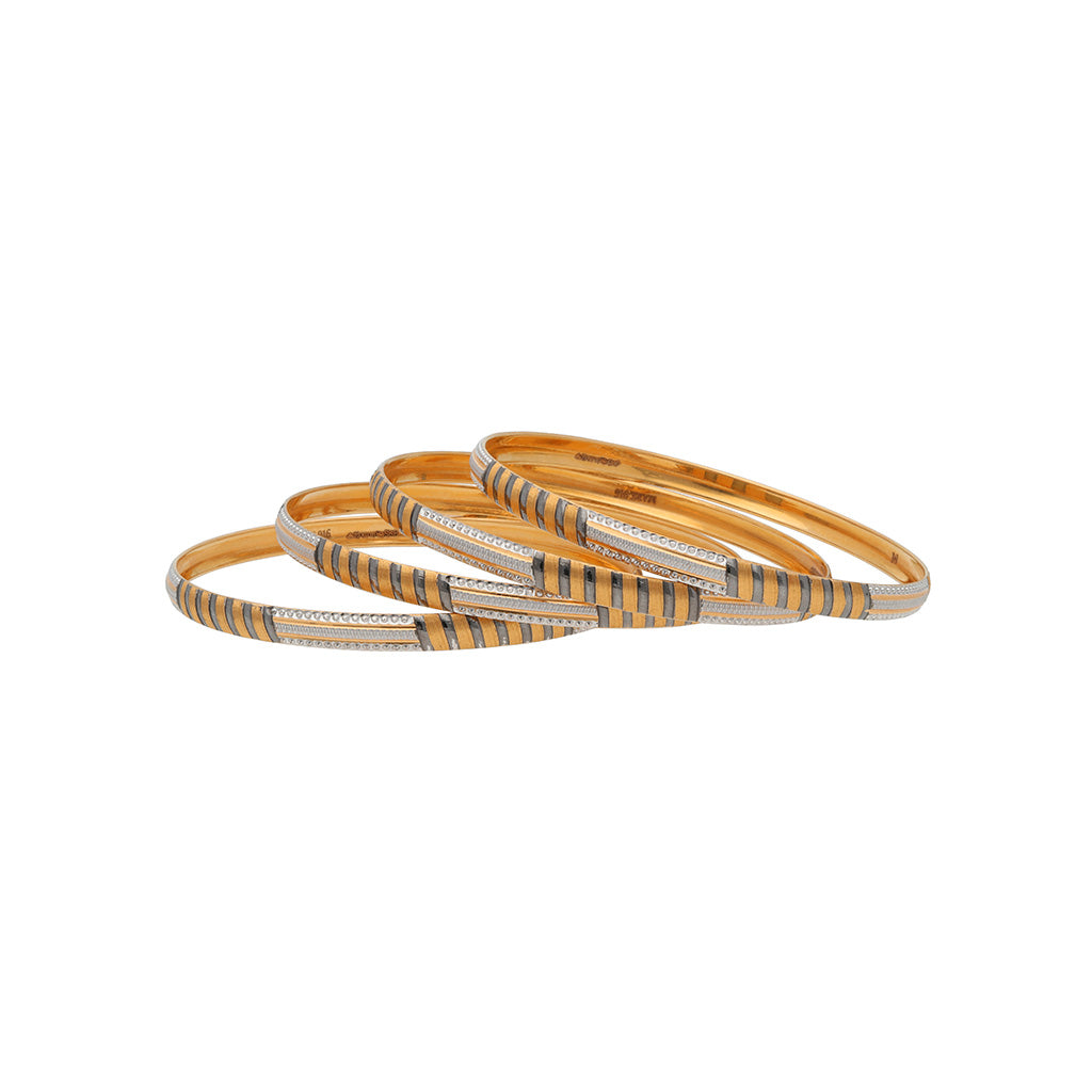 22k Plain Gold Bangles JG-1902-3377