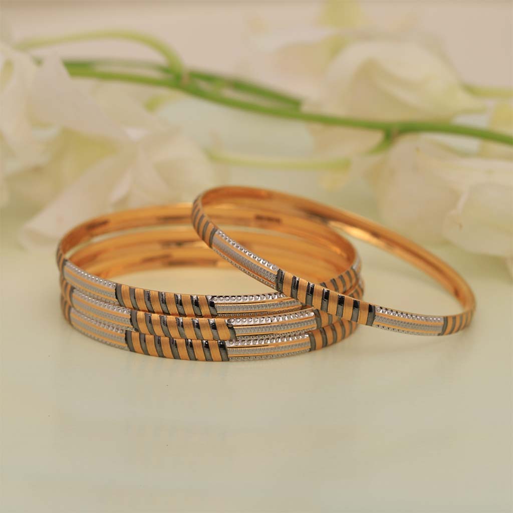 22k Plain Gold Bangles JG-1902-3377