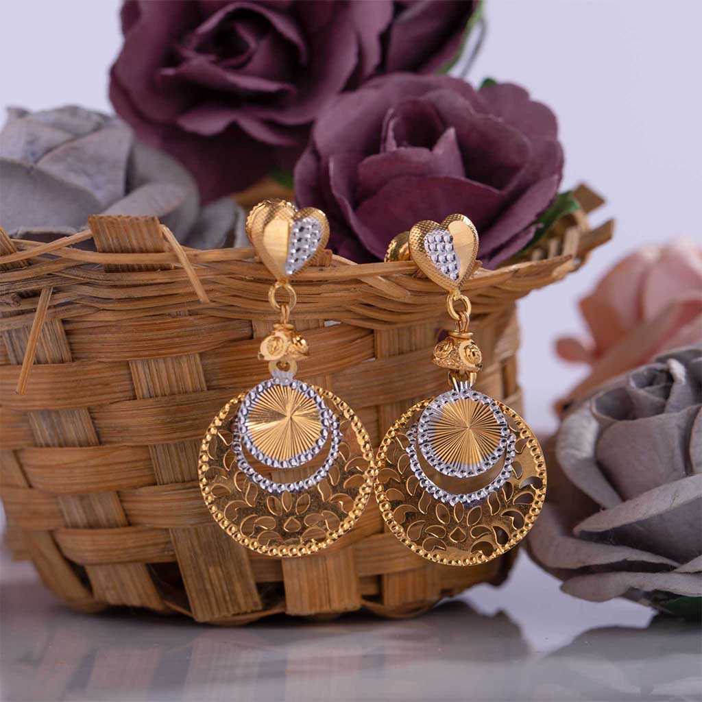 gold-plated-beautiful-stylish-earrings-model:2805 – Poojamani Jewellers LLP