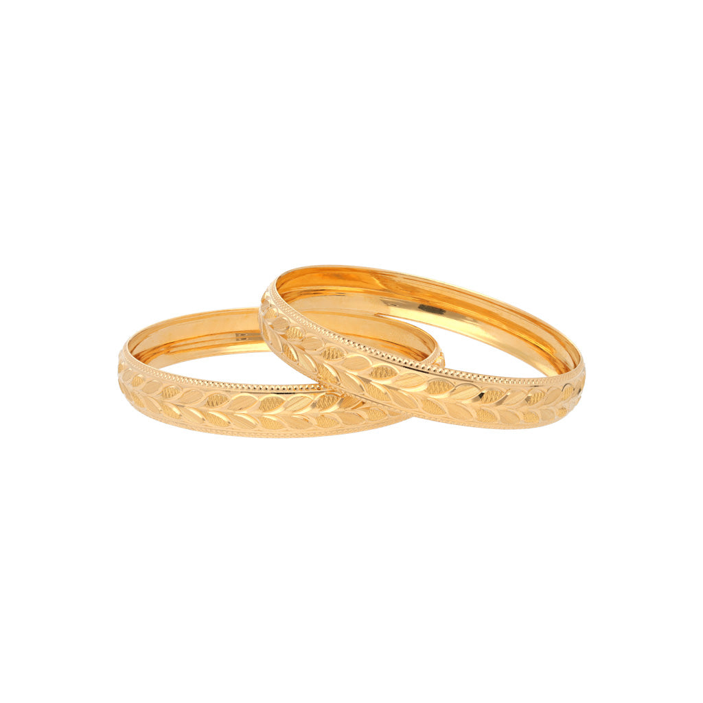 22k Plain Gold Bangles JG-1908-00188