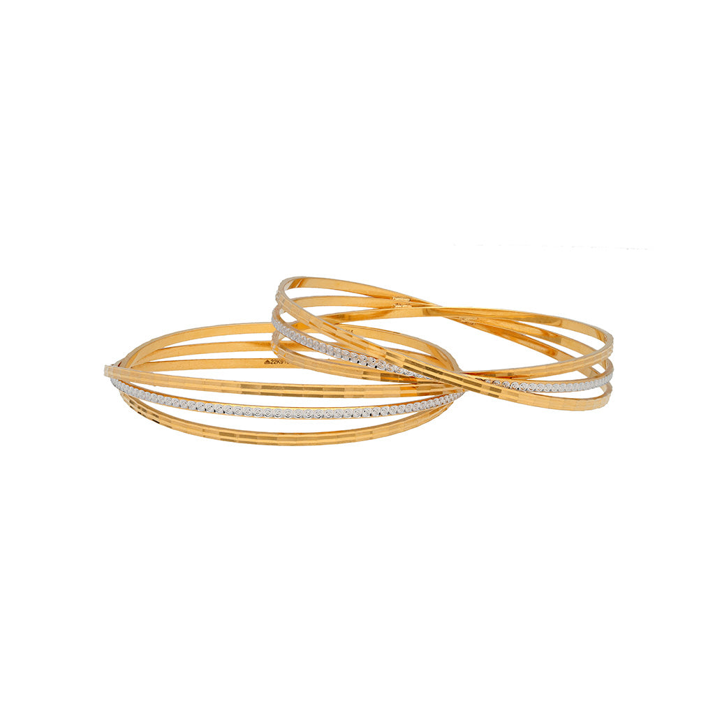 22k Plain Gold Bangles JG-1909-00004