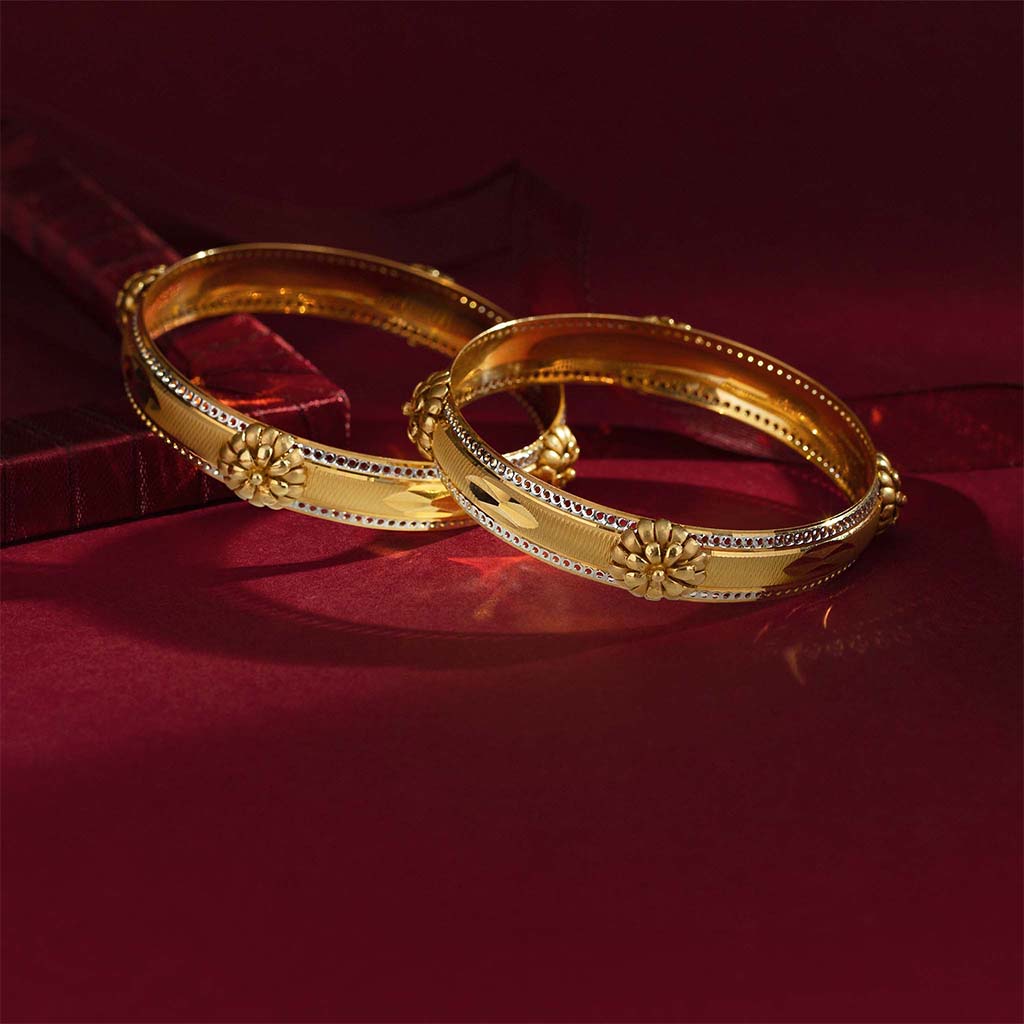 22k Plain Gold Bangles JG-1911-00573