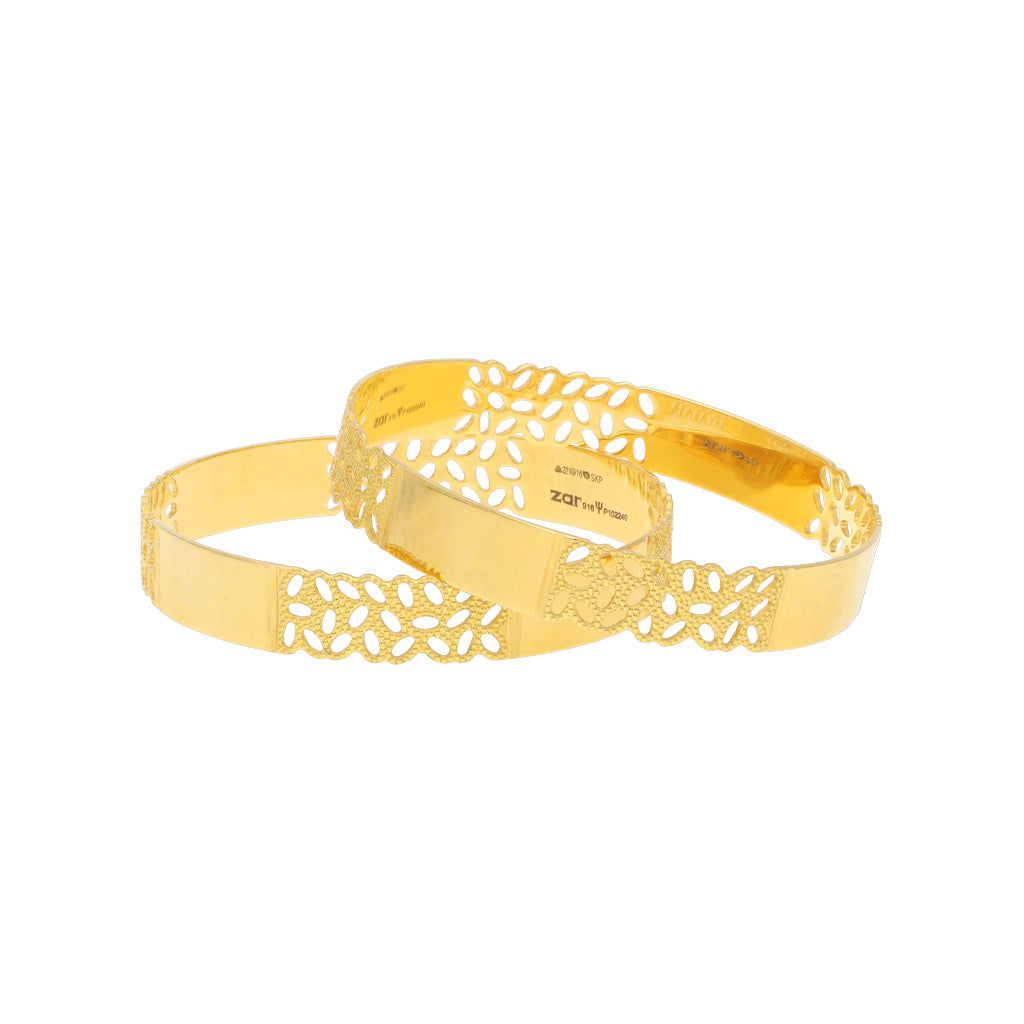 22k Plain Gold Bangles JG-2103-00478