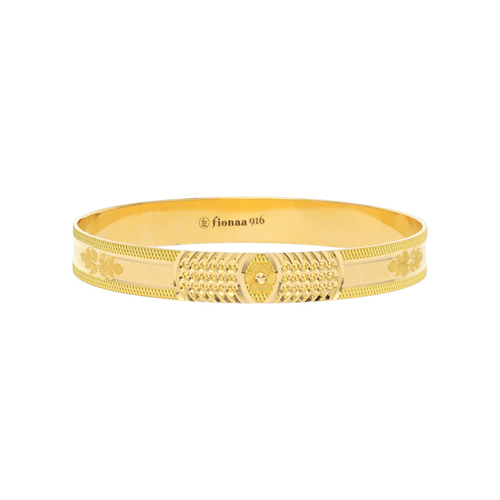 22k Plain Gold Bangles JG-2103-00555