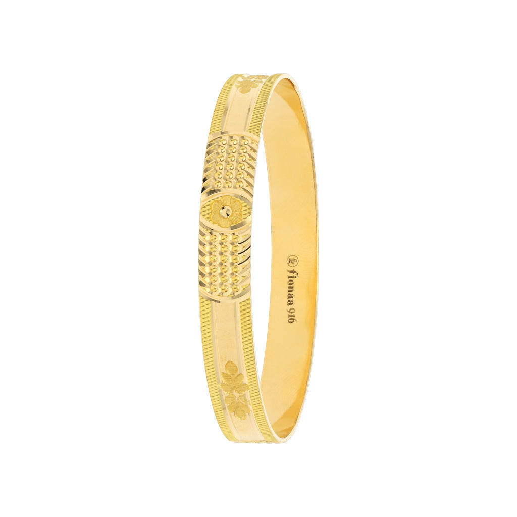 22k Plain Gold Bangles JG-2103-00555