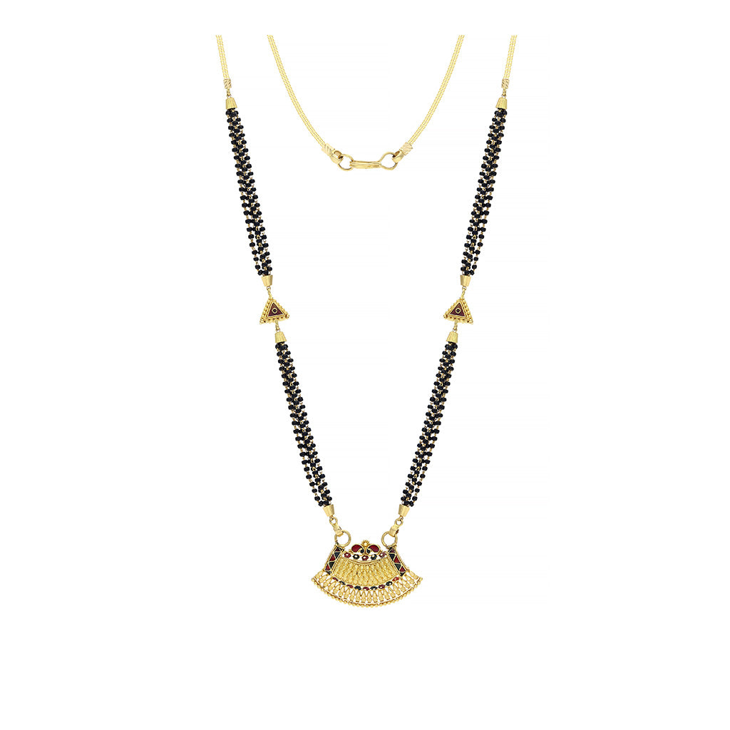 22k Plain Gold Mangalsutra JG-2103-00711