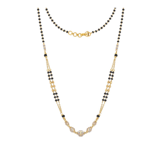 22k Plain Gold Mangalsutra JG-2107-02108