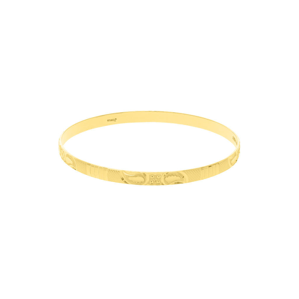 22k Plain Gold Bangles JG-2108-02849