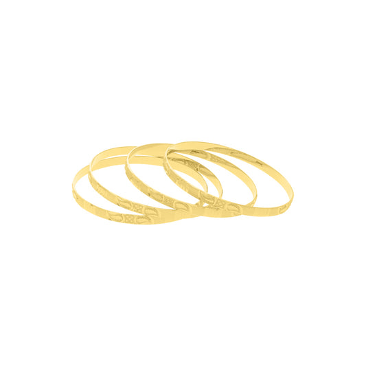 22k Plain Gold Bangles JG-2108-02849