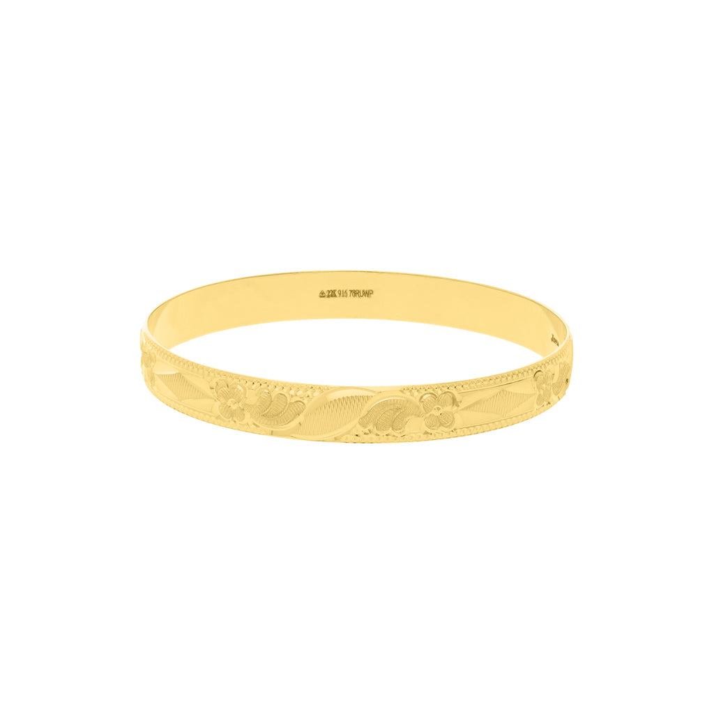 22k Plain Gold Bangles JG-2108-02850