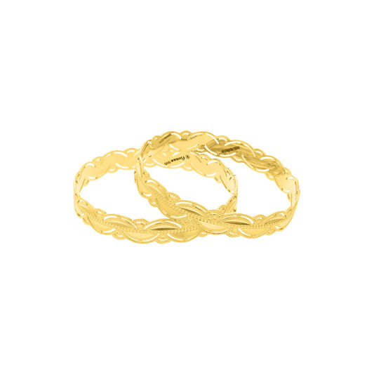 22k Plain Gold Bangles JG-2108-02856