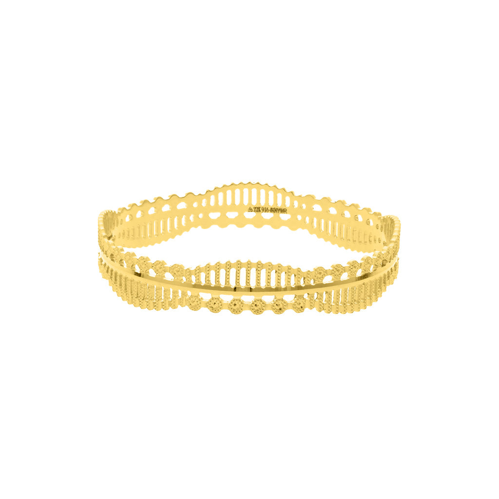 22k Plain Gold Bangles JG-2108-02859