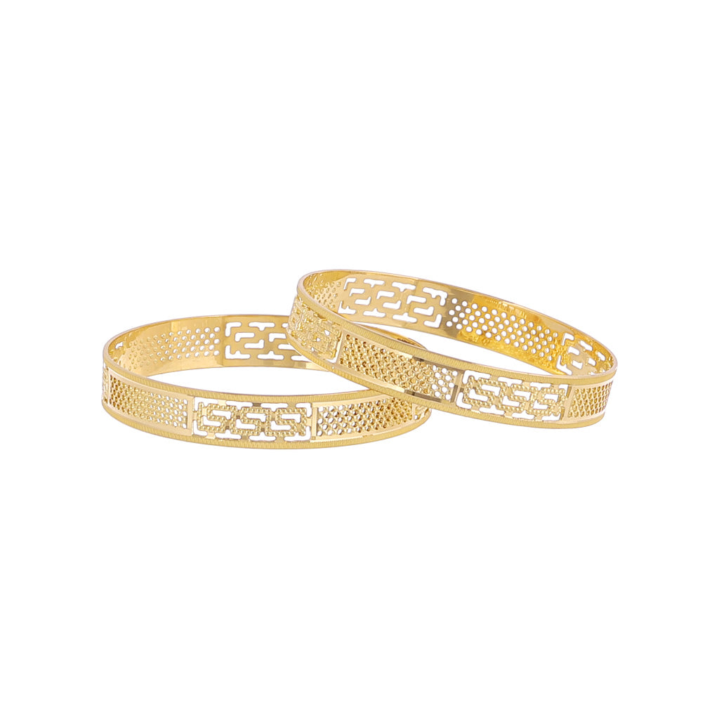 22k Plain Gold Bangles JG-2108-02905