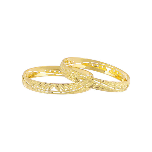 22k Plain Gold Bangles JG-2108-02907