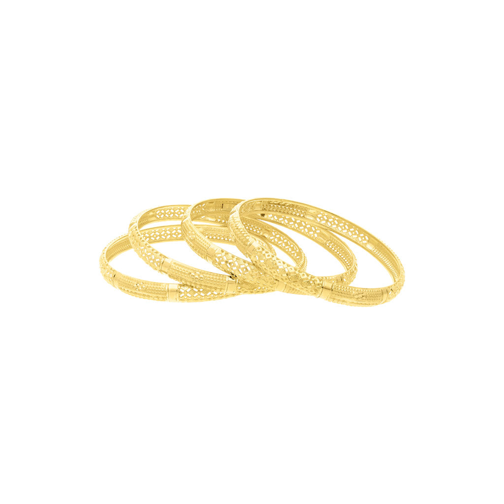 22k Plain Gold Bangles JG-2108-02966