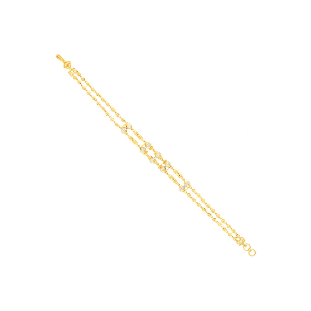 22k Plain Gold Bracelet JG-2108-03922