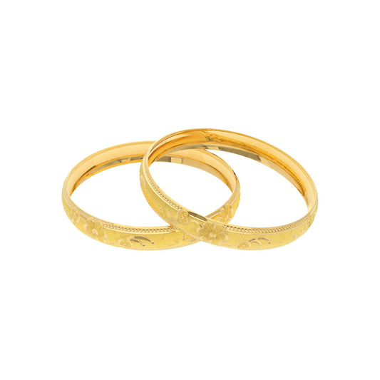 22k Plain Gold Bangles JG-2108-04001