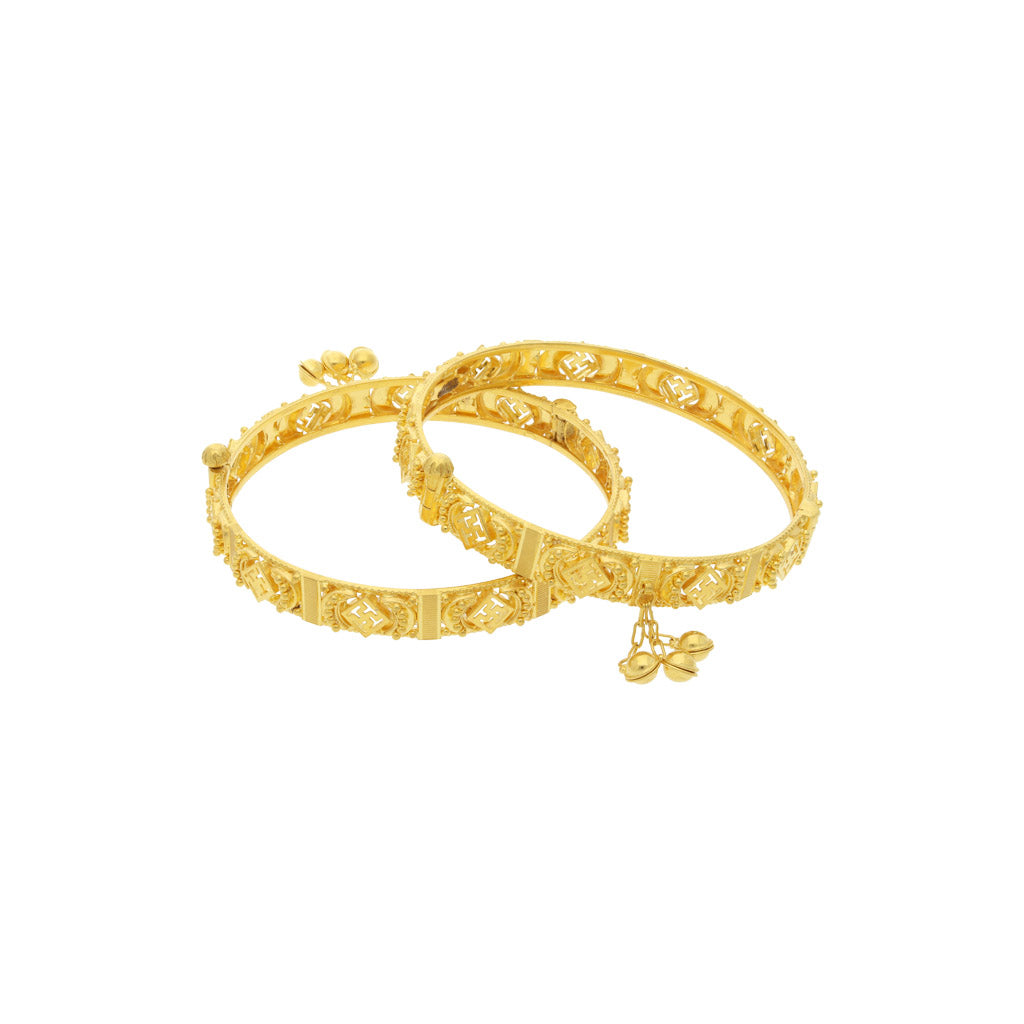 22k Plain Gold Bangles JG-2108-04142