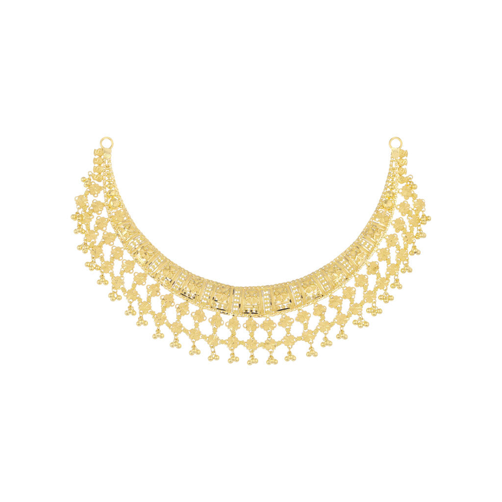 22k Plain Gold Necklace Set JG-2108-04307