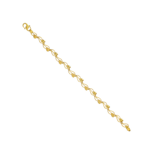 22k Plain Gold Bracelet JG-2108-04604