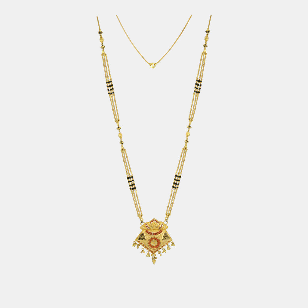 22k Plain Gold Mangalsutra JG-2206-06224