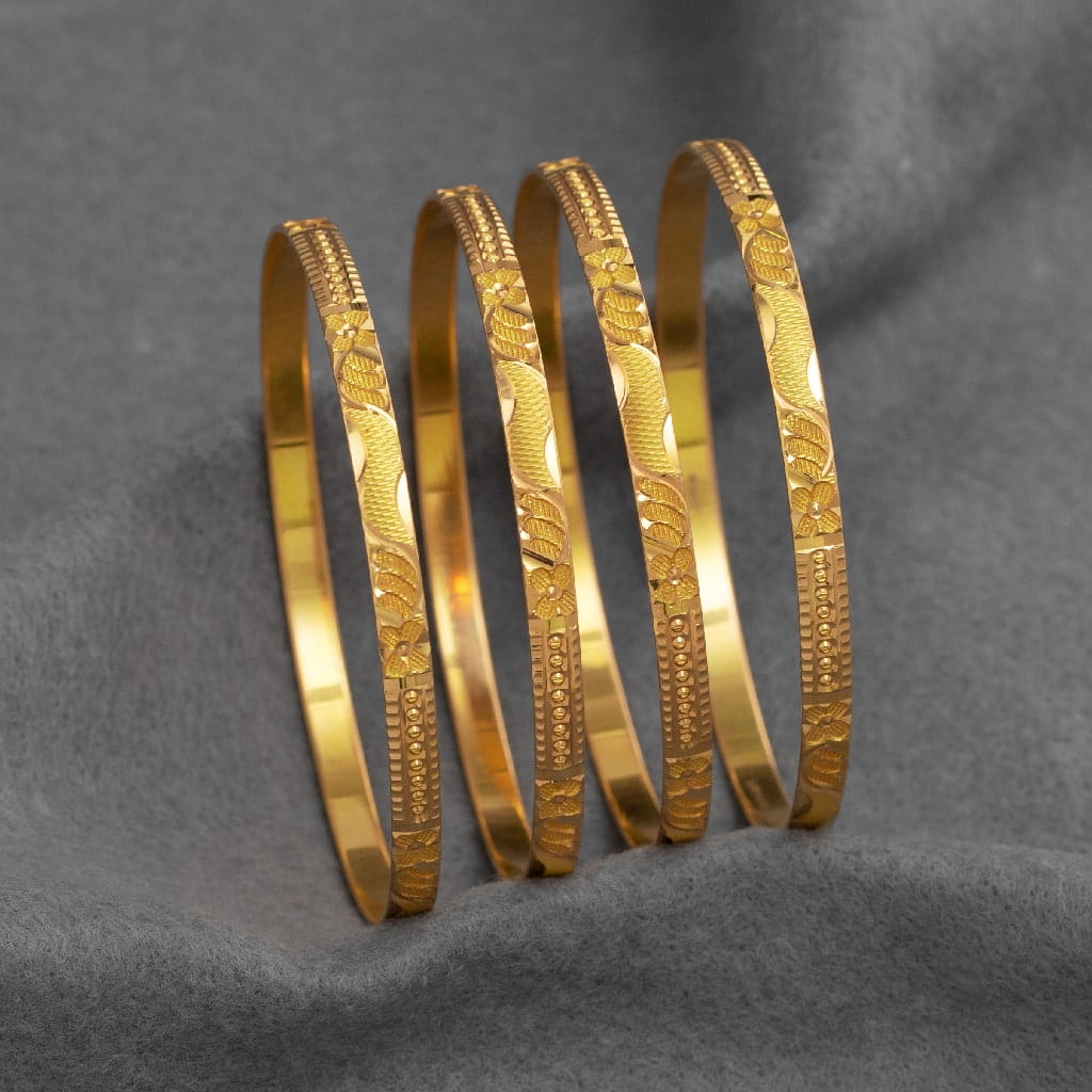 22k Plain Gold Bangles JG-2207-06469